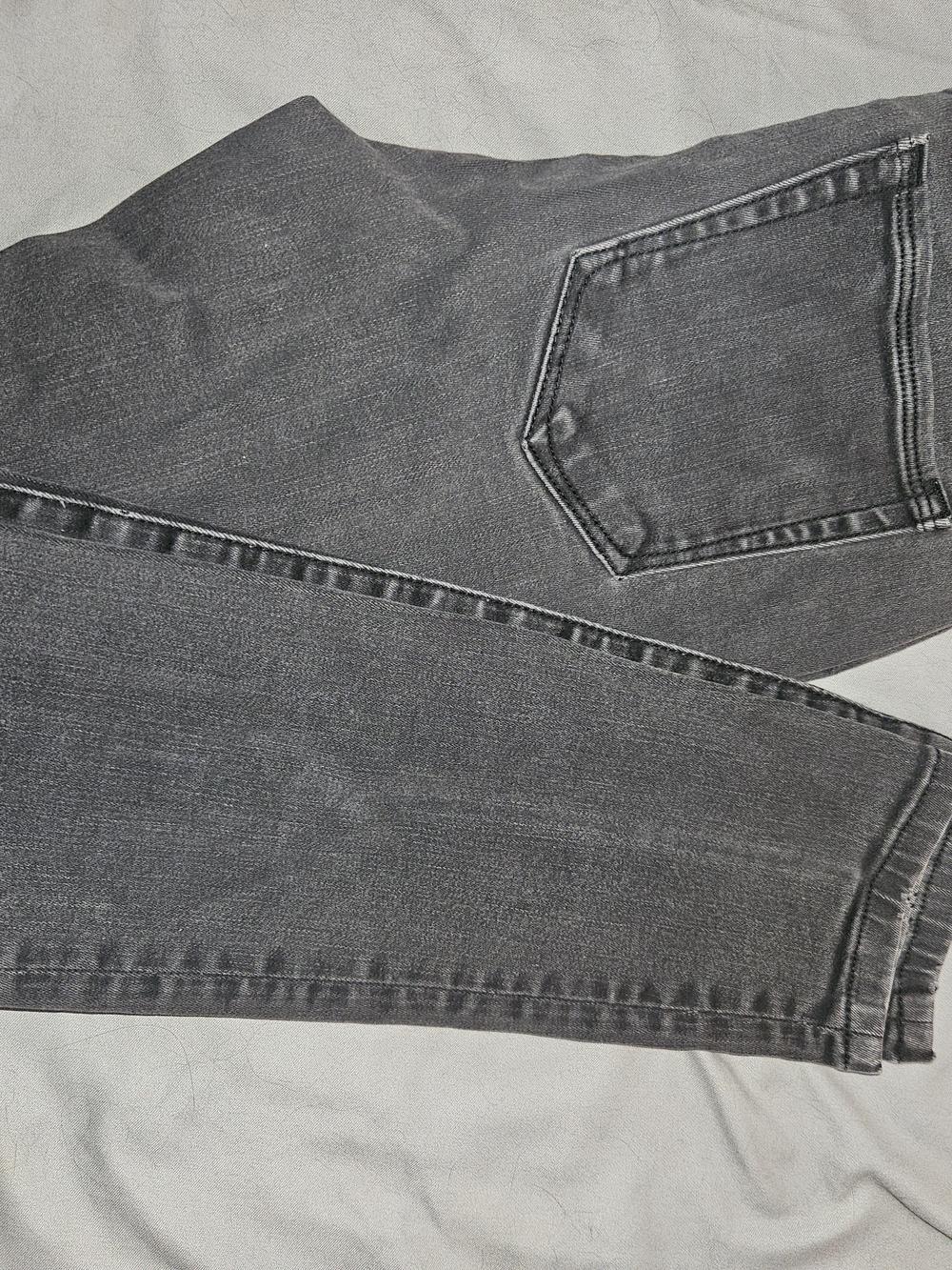 Good American Gray Skinny Button Fly Jeans